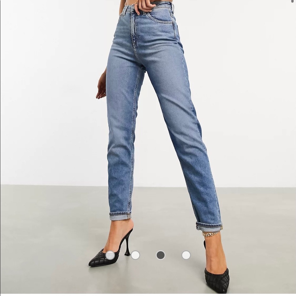 NWOT ASOS mom jeans mid-wash